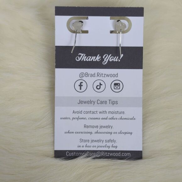 Brand New Ritzwood Dangle Earrings Wooden Beaded 3" - Picture 5 of 6